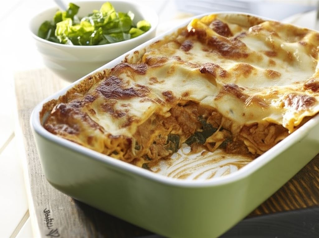 Lasagne ze szpinakiem i mięsem mielonym