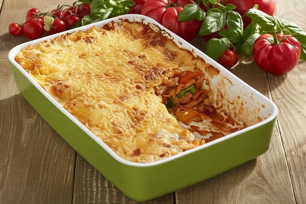 Lazania z mięsem i warzywami