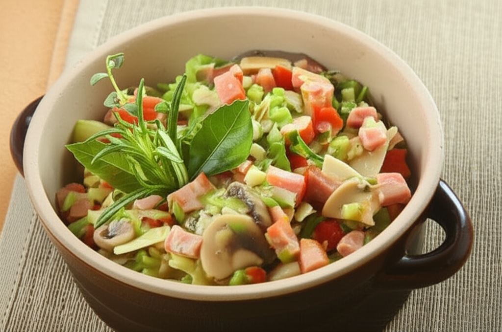 Łazanki z białą kapustą i kiełbasą