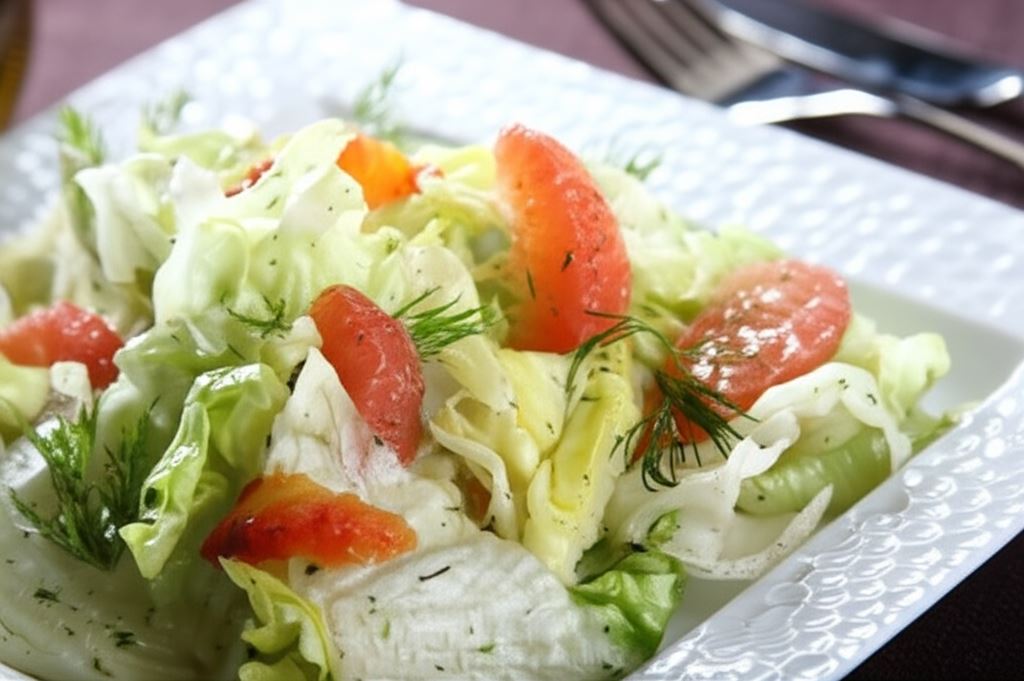 Lekka sałatka koperkowa z cytrusami