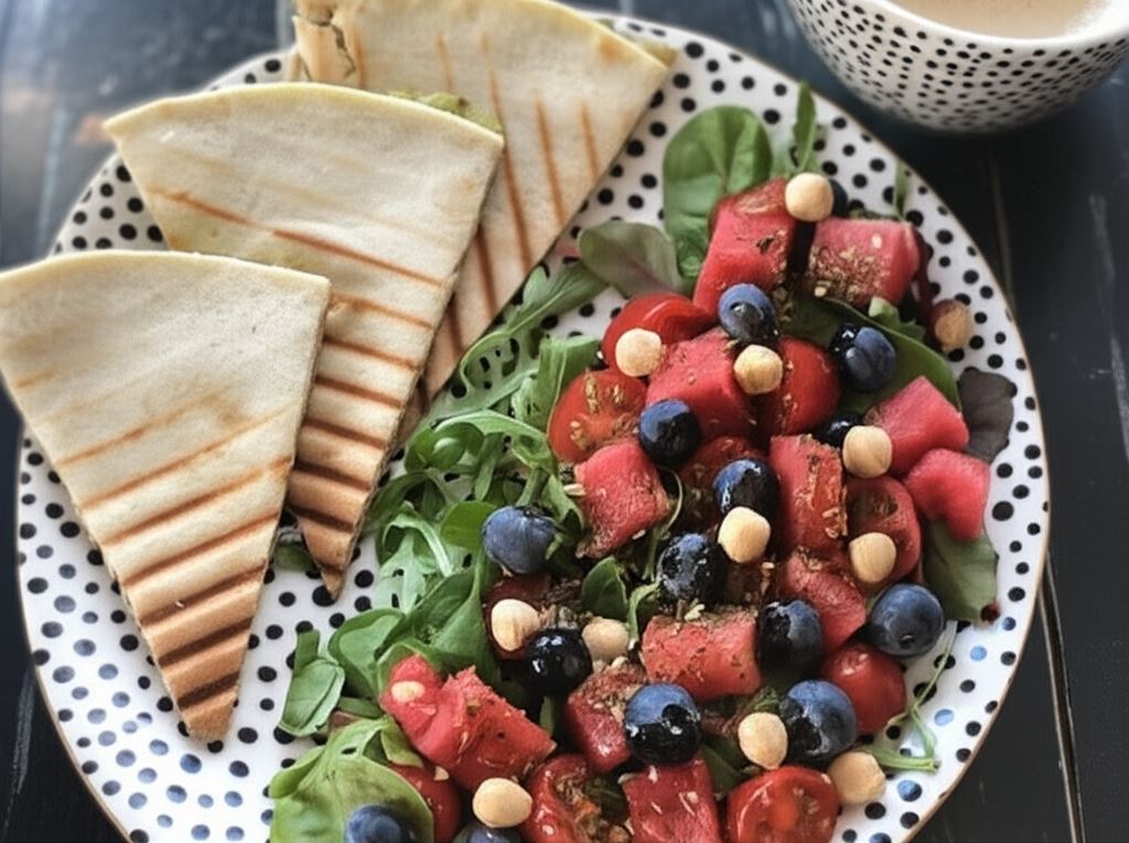 Lekka sałatka z aromatyczną tortillą