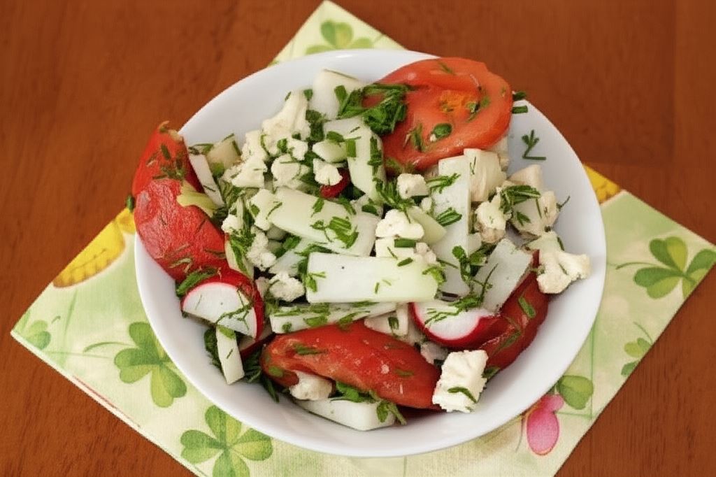 Lekka surówka z kalafiorem i kalarepą