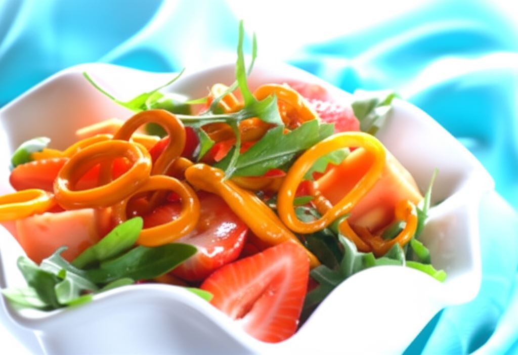 Letnia sałatka z grillowaną kałamarnicą