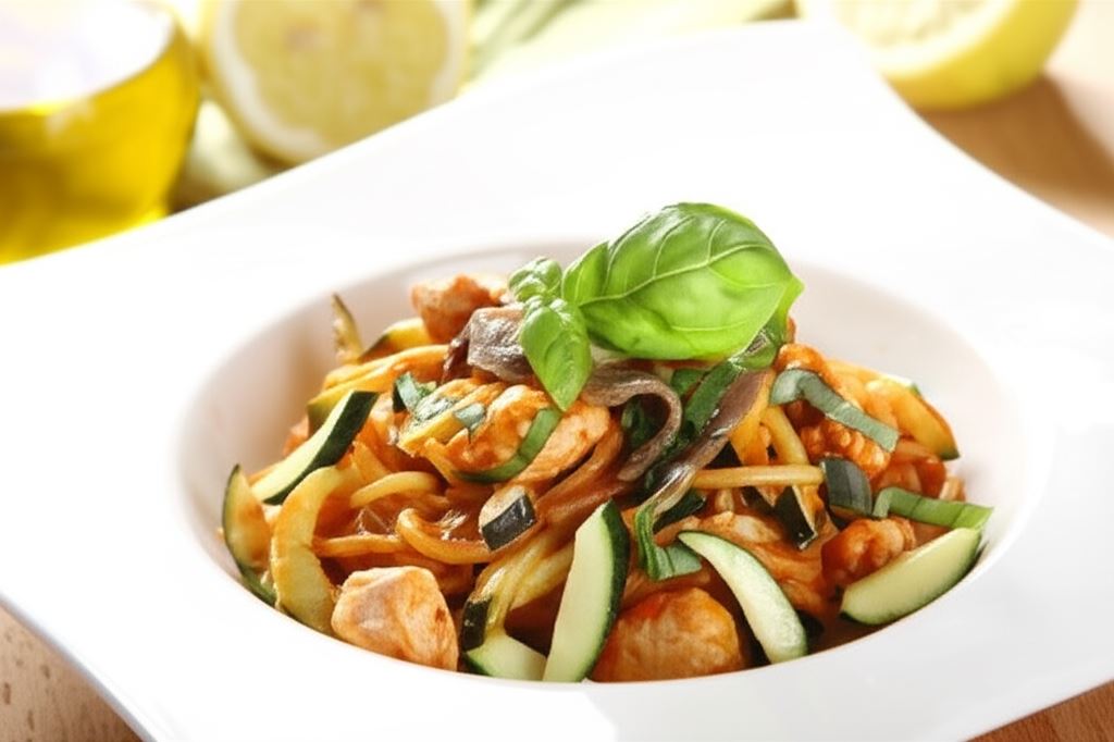 Linguini z cukinią po sycylijsku