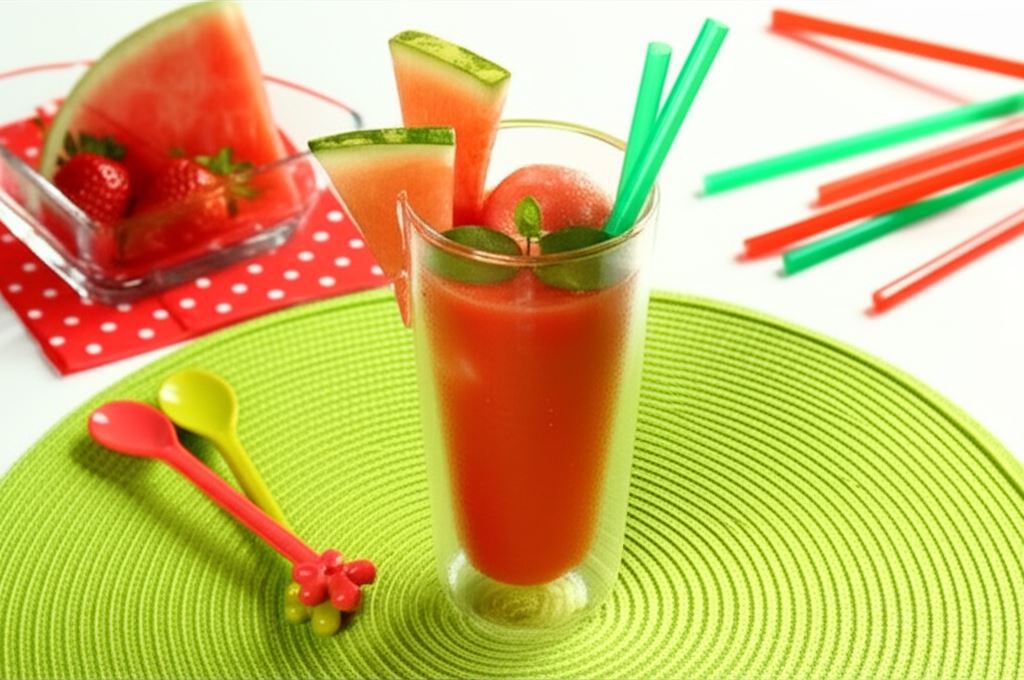 Lodowy koktajl arbuzowo-truskawkowy