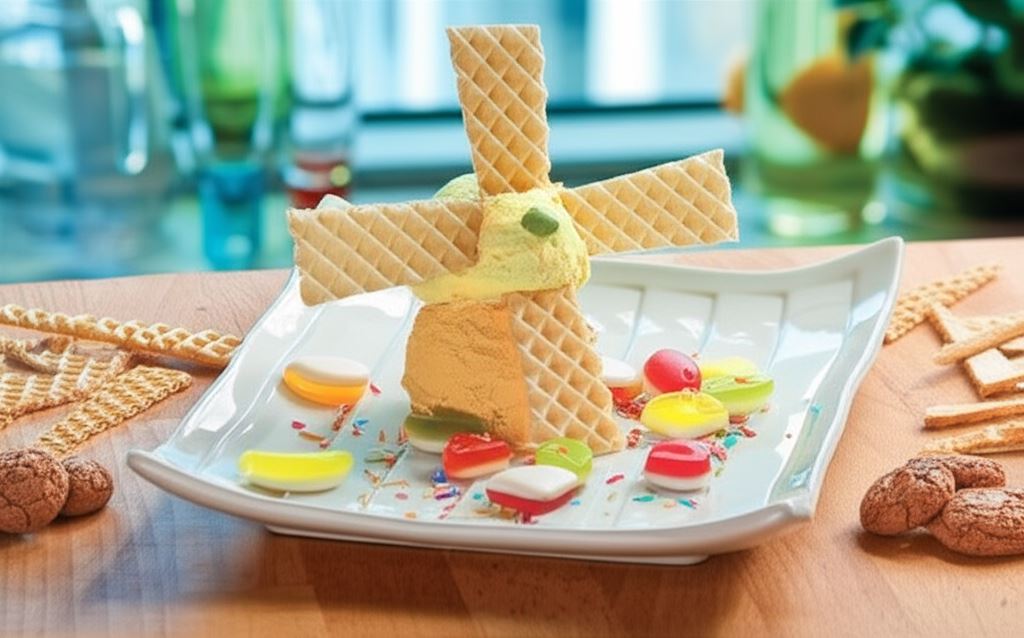 Lody ananasowe z wafelkami 'Lodowy wiatrak'