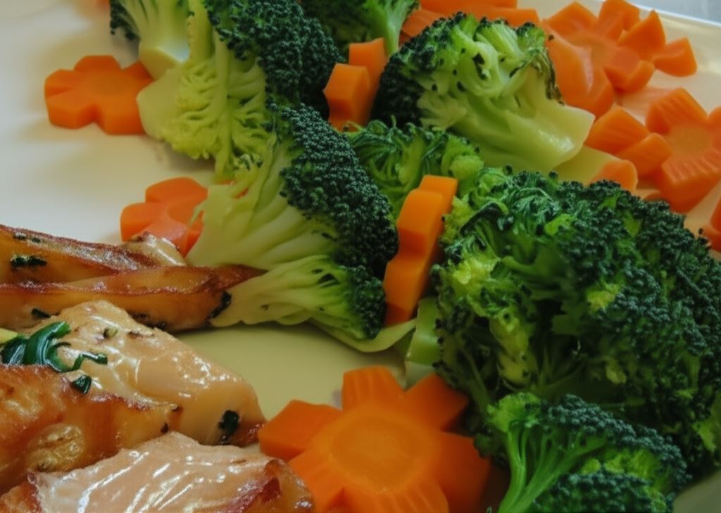 Łosoś grillowany z sezamem i pietruszką