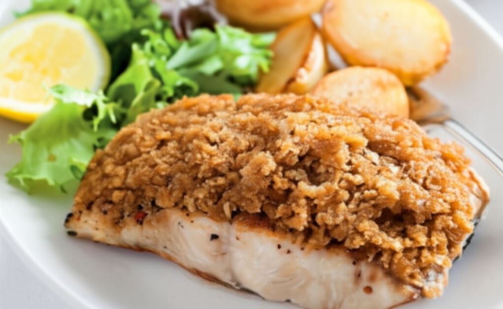 Łosoś pieczony pod chrupiącą pierzynką