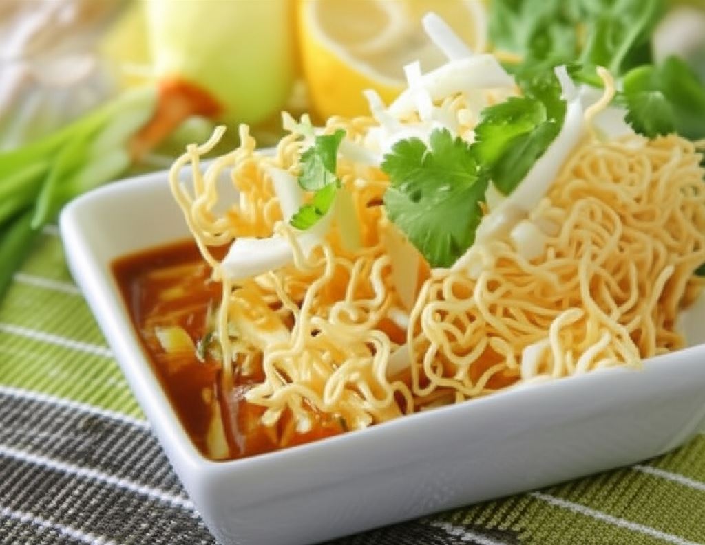 Makaron chiński z kapustą pekińską