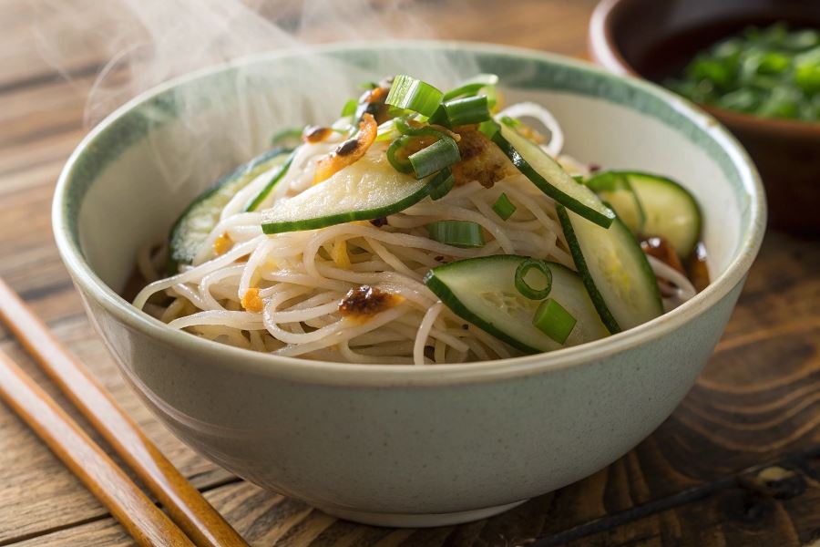 Makaron chiński z ogórkiem