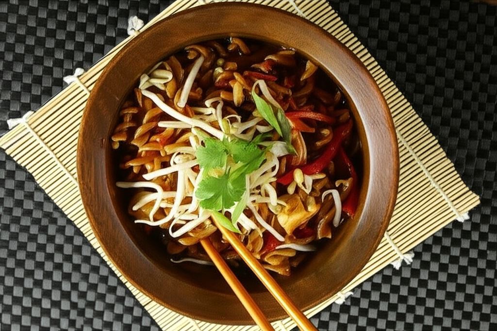 Makaron gryczany po chińsku