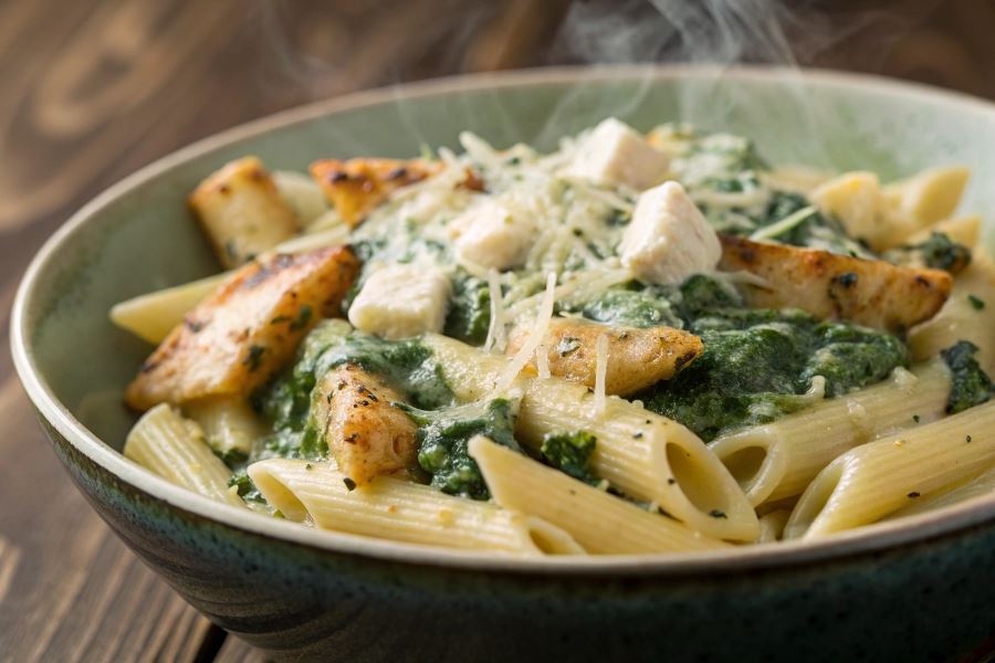 MAKARON PENNE ZE SZPINAKIEM