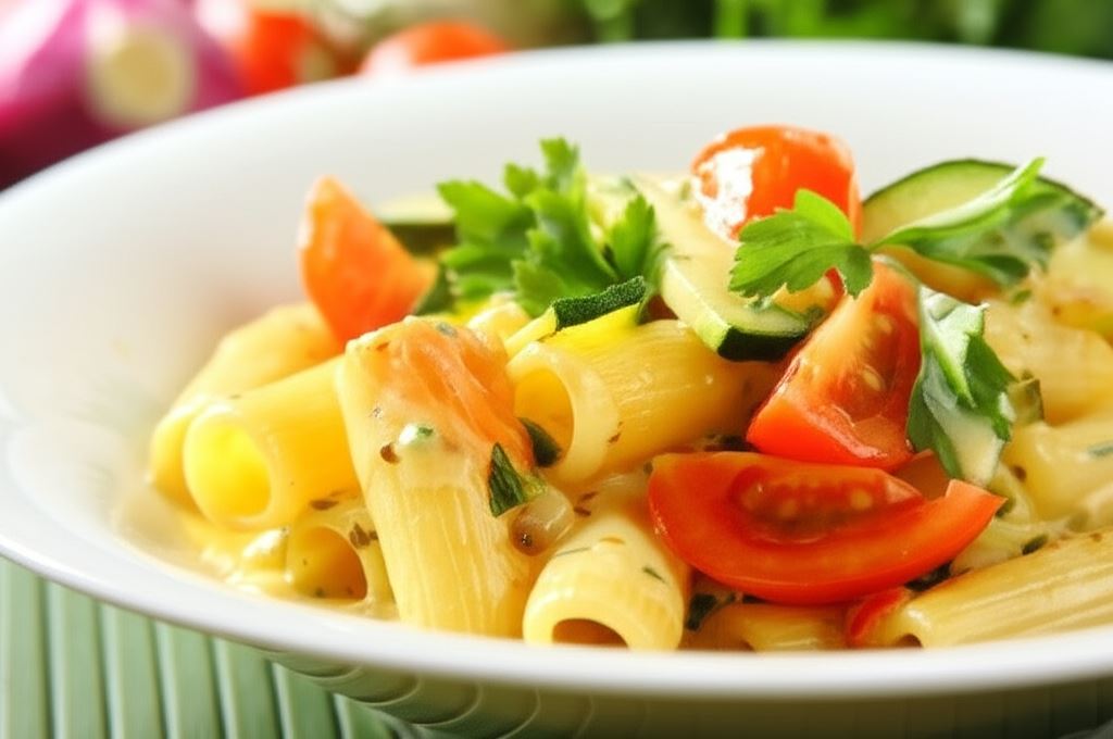 Makaron rigatoni z cukinią