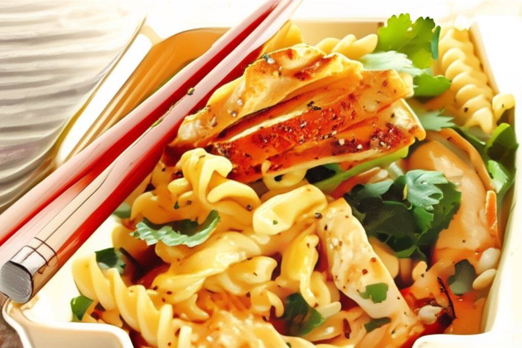 Makaron świderki z kurczakiem