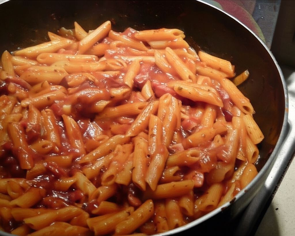 Makaron w sosie pomidrowym