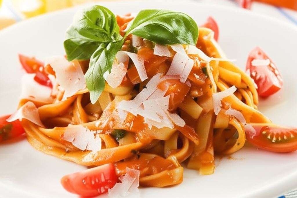 Makaron z boczkiem i ziołami