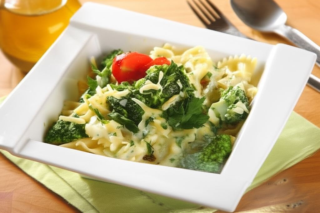 Makaron z brokułami i serem