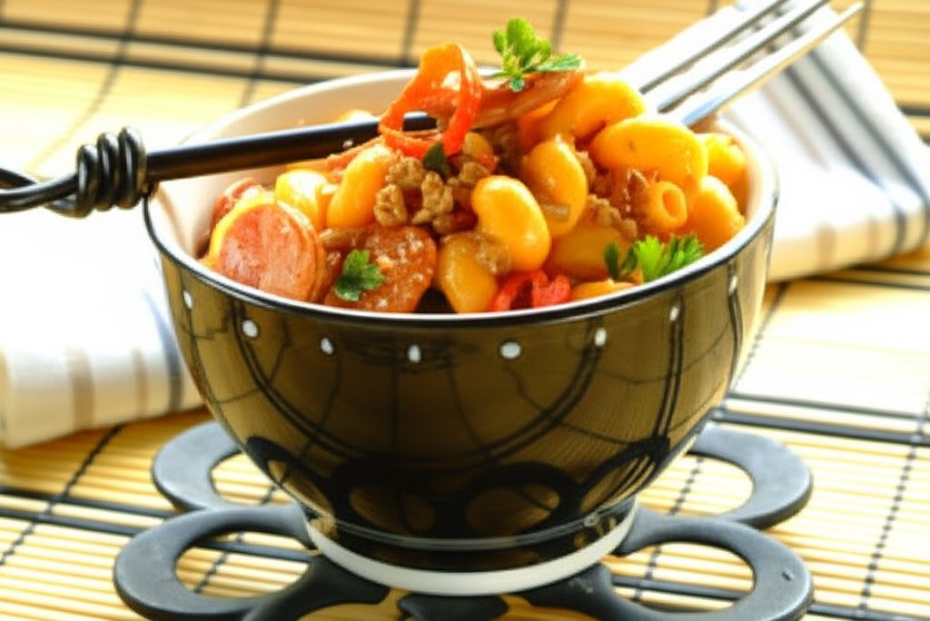 Makaron z chili i chorizo