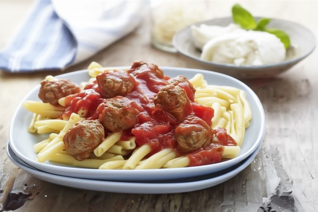 Makaron z klopsikami