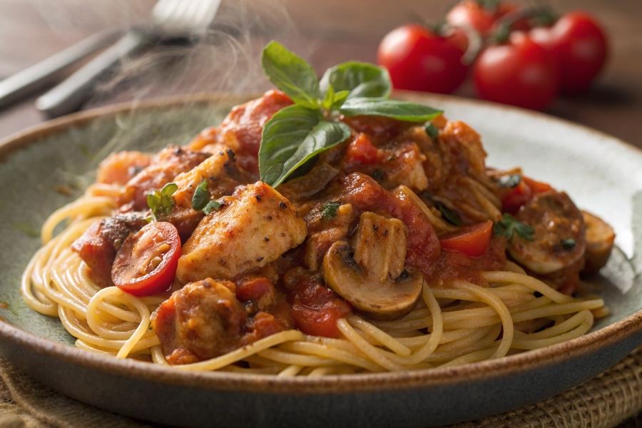 Makaron z kurczakiem