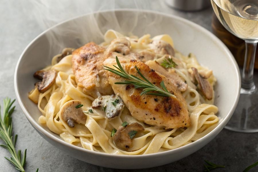 Makaron z kurczakiem
