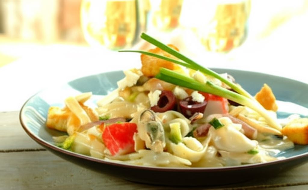 Makaron z owocami morza