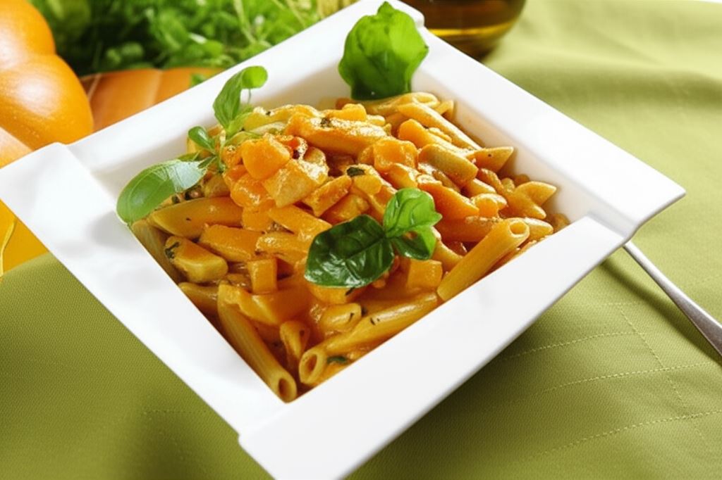 Makaron ze smażoną dynią