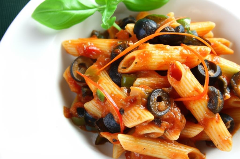 Makaron z sosem arrabiata