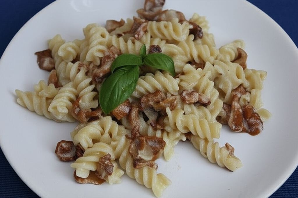 Makaron z sosem kurkowym