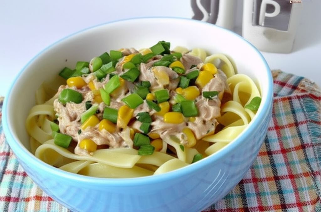 Makaron z tuńczykiem i kukurydzą