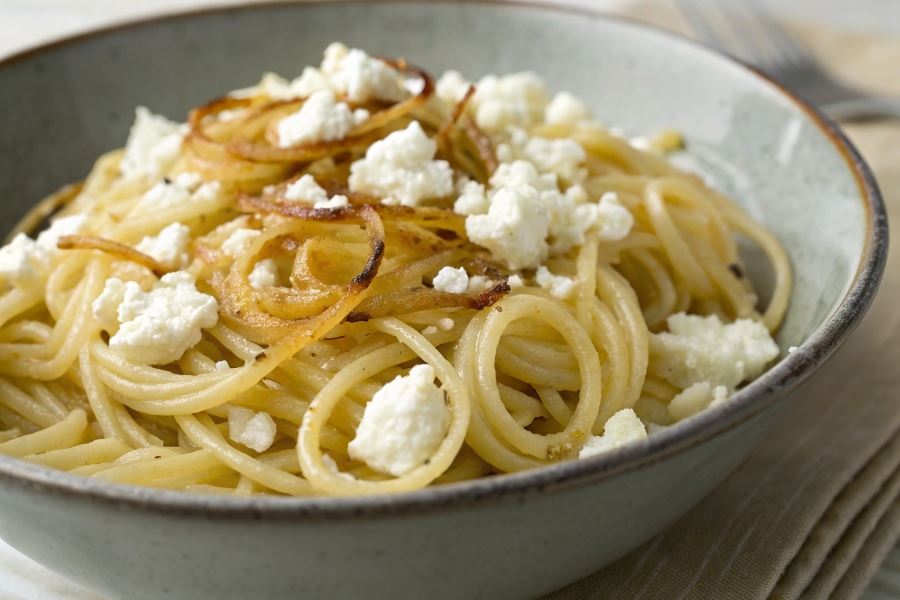 Makaron z twarogiem na szybko