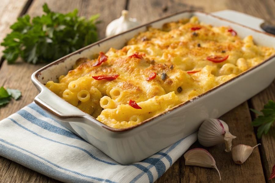 Makaron zapiekany z serem