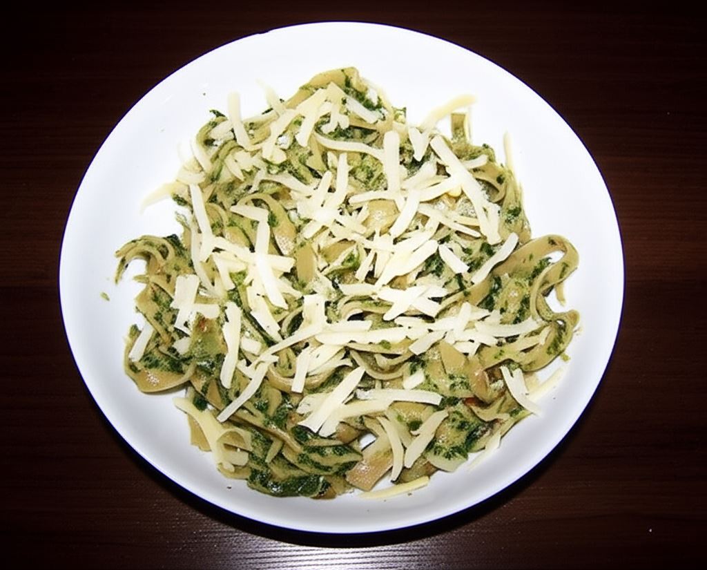 Makaron ze szpinakiem