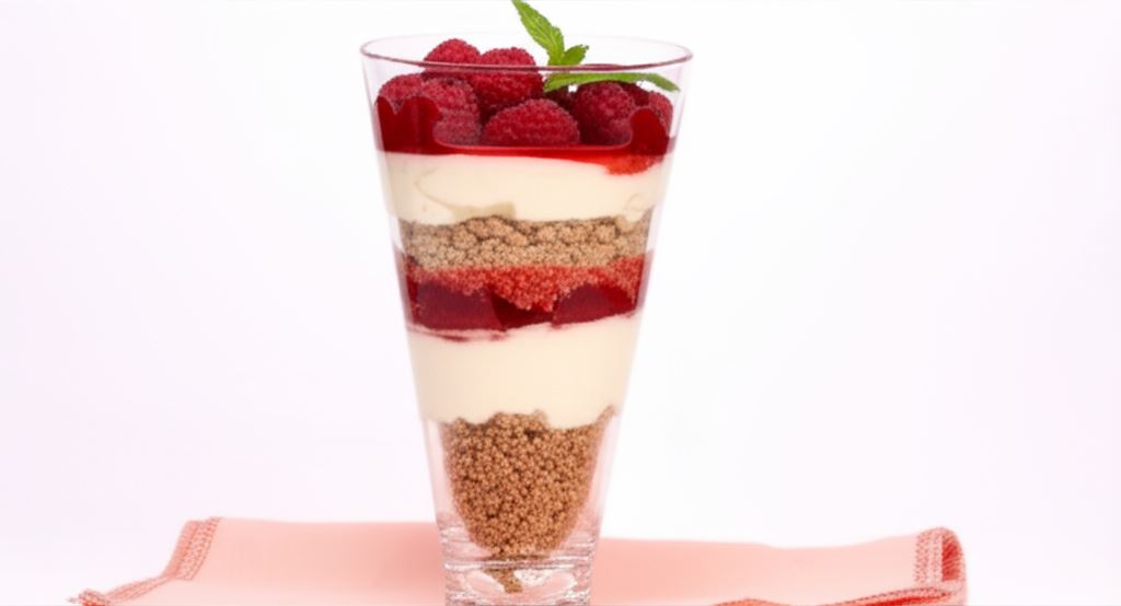 Malinowy sernik w pucharku