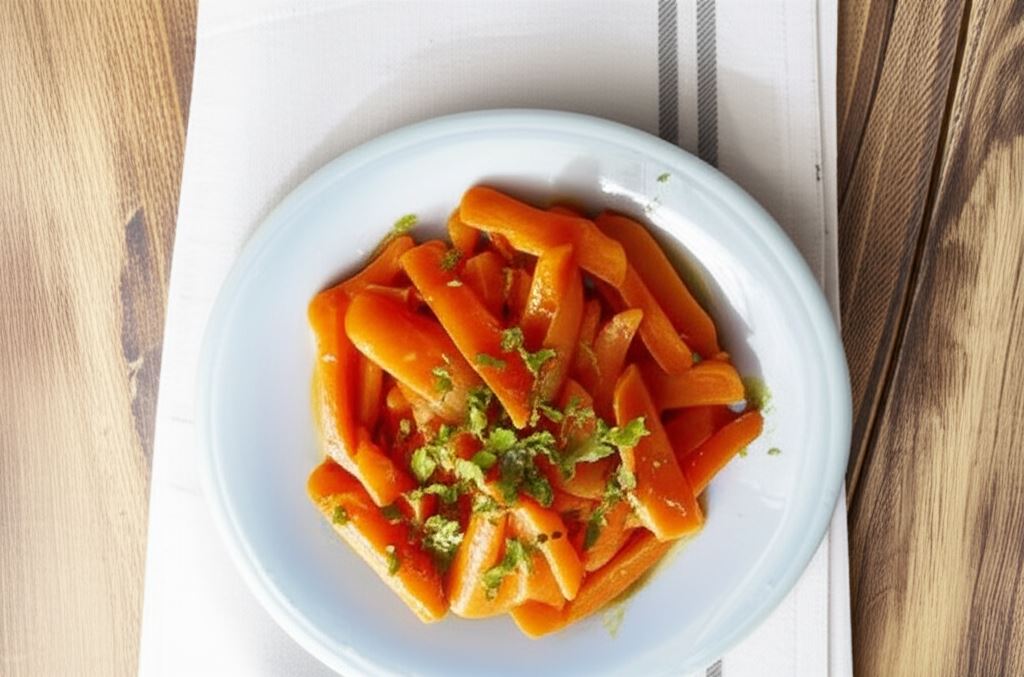 Marchewka z pomarańczowym sosem