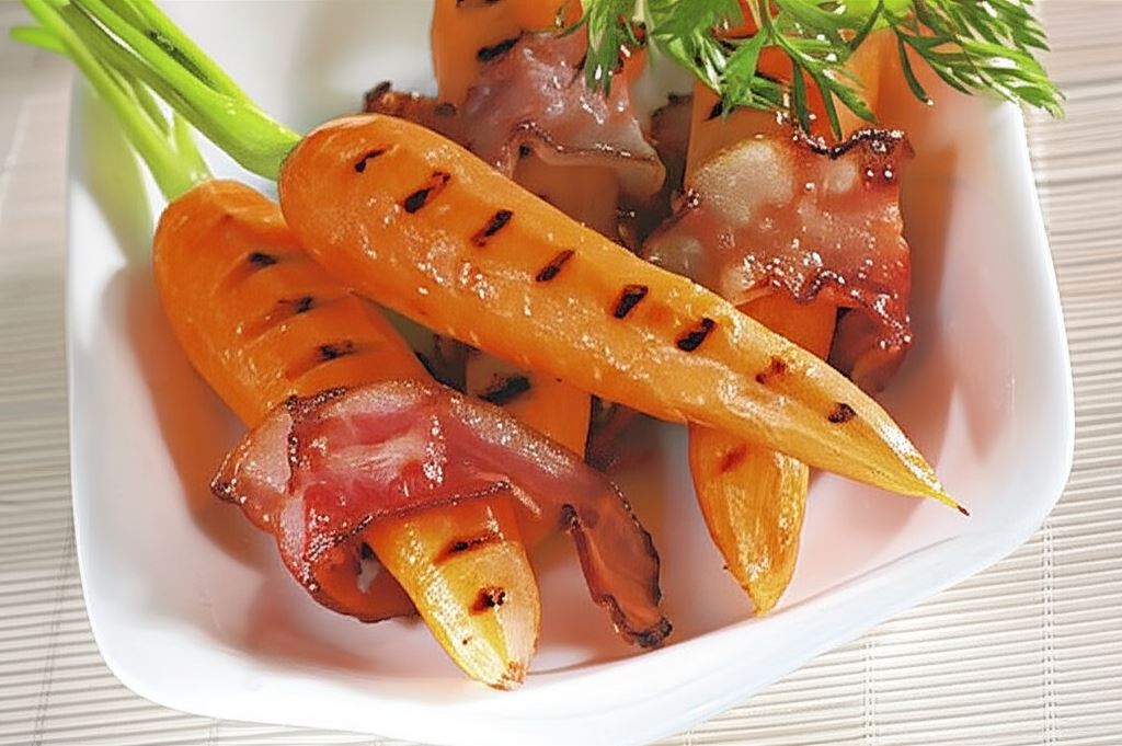 Marchewki w plastrach boczku