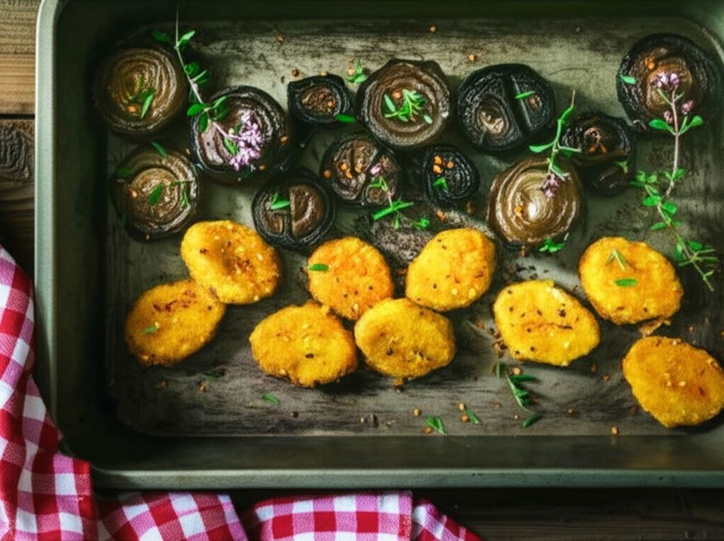 Marynowana cebula z roślinnymi nuggetsami