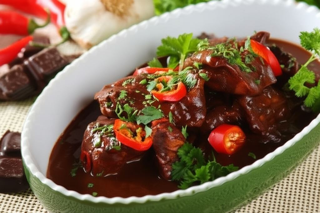Meksykański kurczak w sosie mole (czekoladowym)