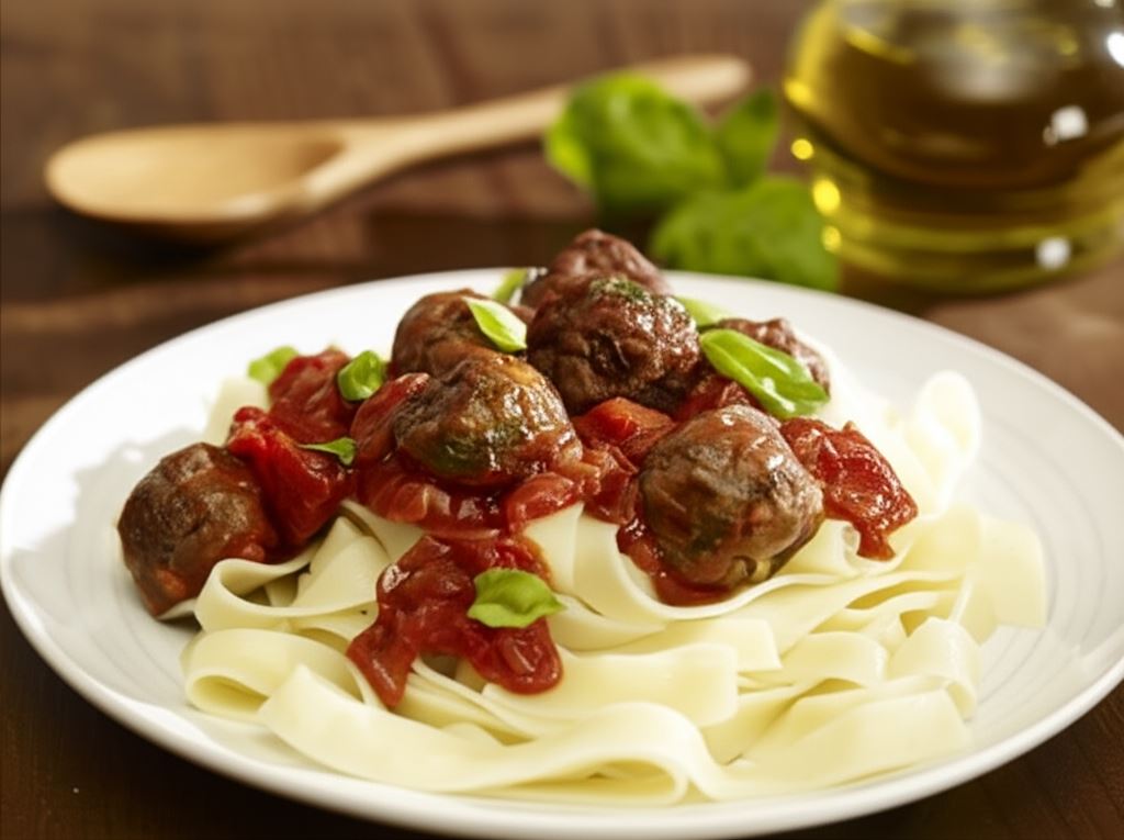 Mięsne klopsiki w pomidorowym sosie z ziołami