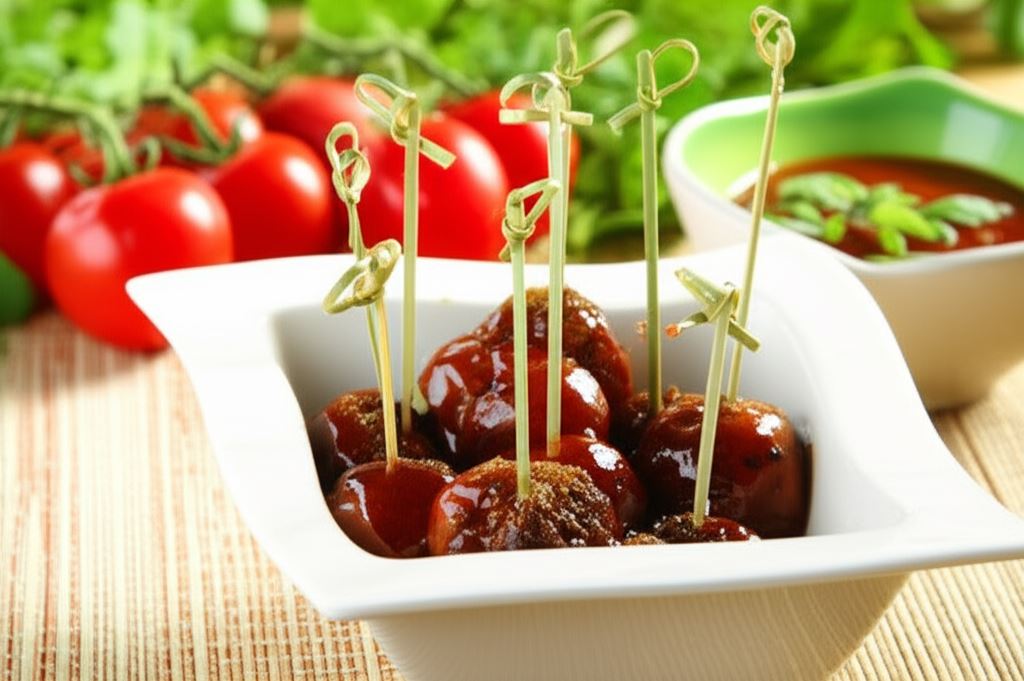 Mięsne kulki z dipem BBQ