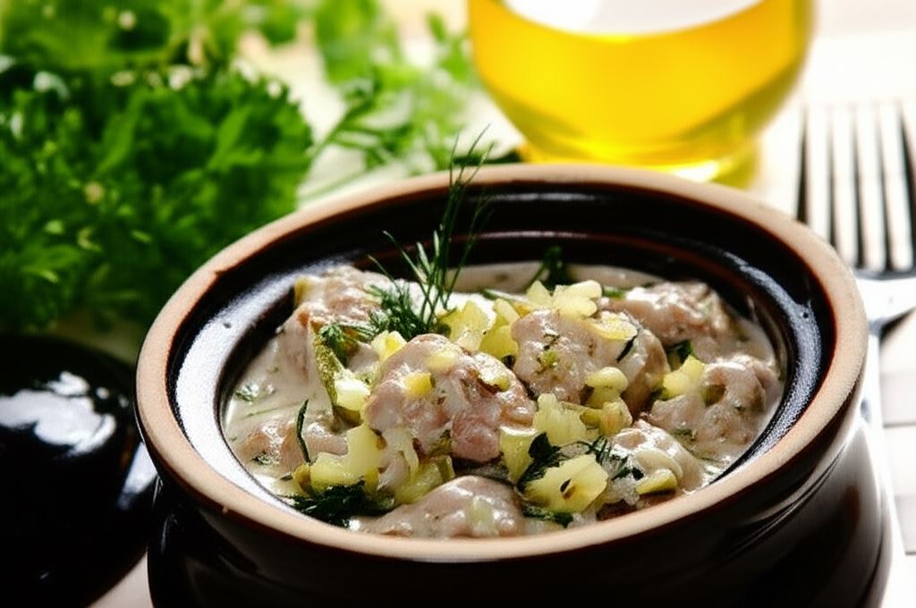 Mięsne kulki z indyka w koperkowym sosie