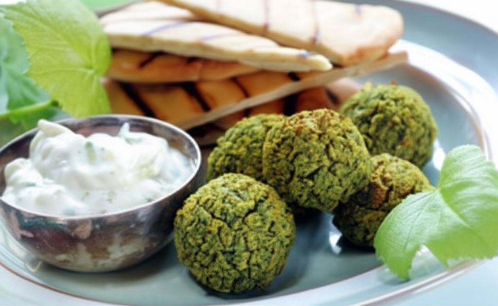 Mięsne kulki za szpinakiem