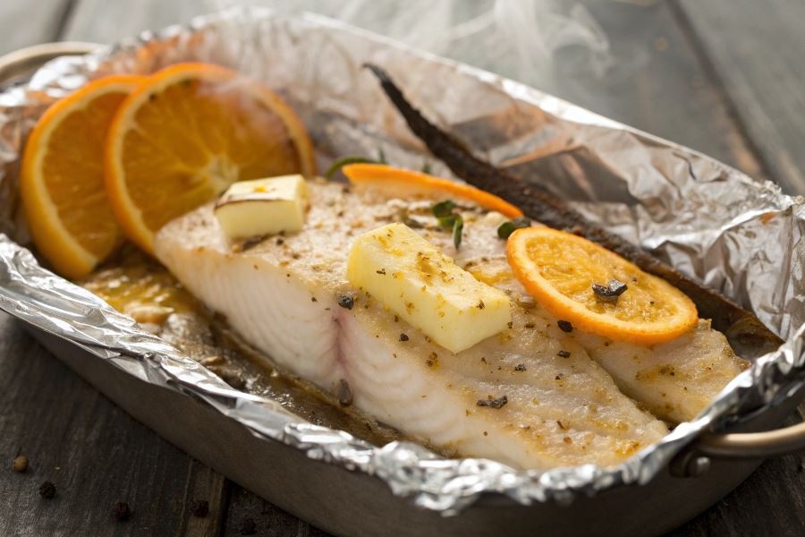 Mintaj z masłem waniliowym