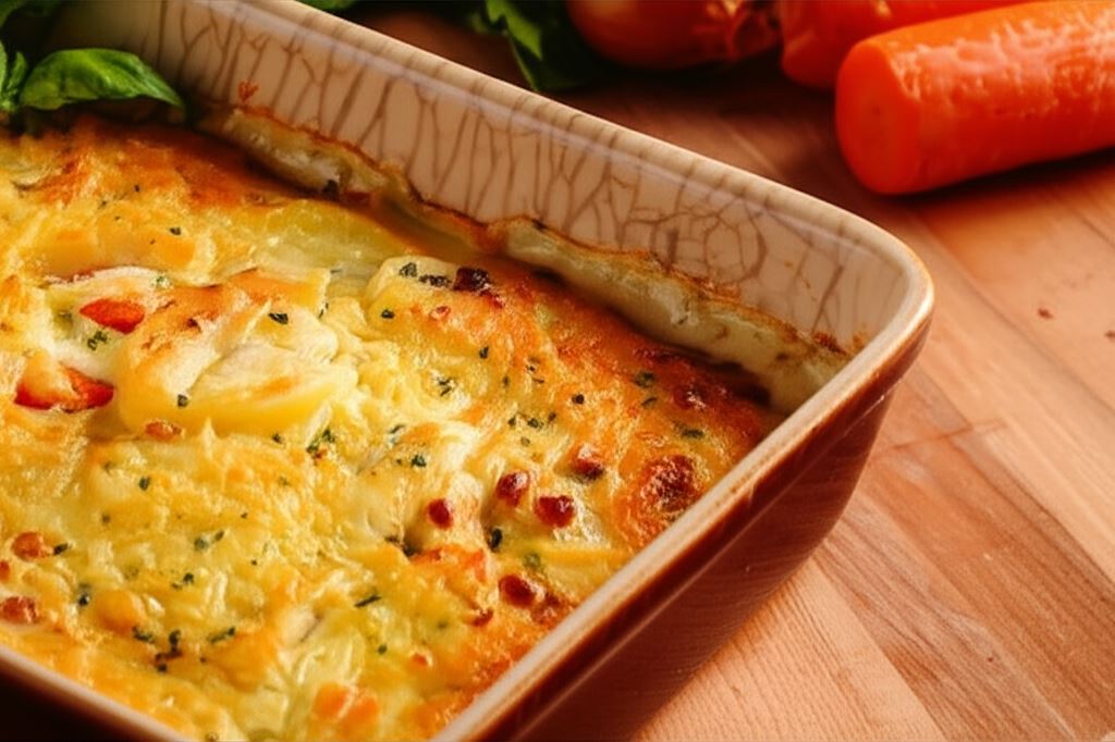 Mintaj zapiekany z ziemniakami