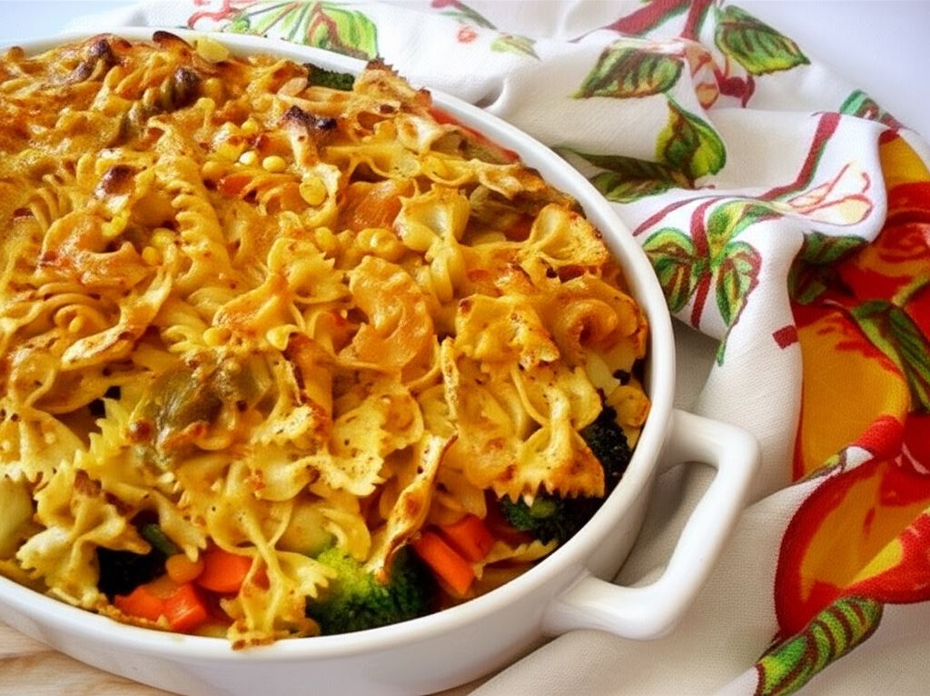 Mix makaronowy zapiekany z warzywami