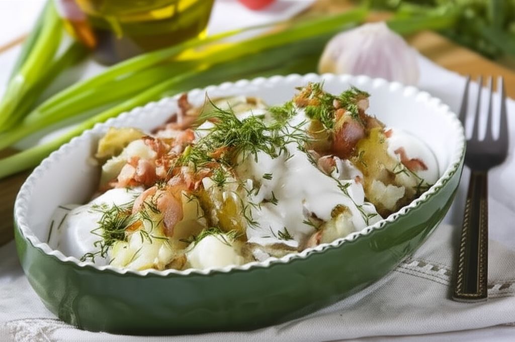 Młode ziemniaki z kwaśną śmietaną