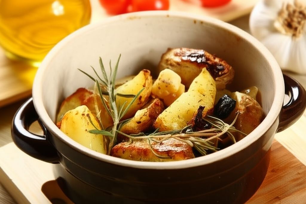 Młode ziemniaki z oliwkami