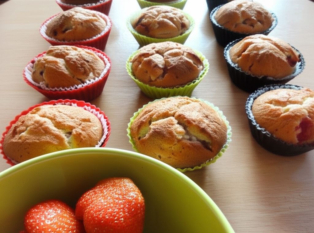 muffinki z truskawkami