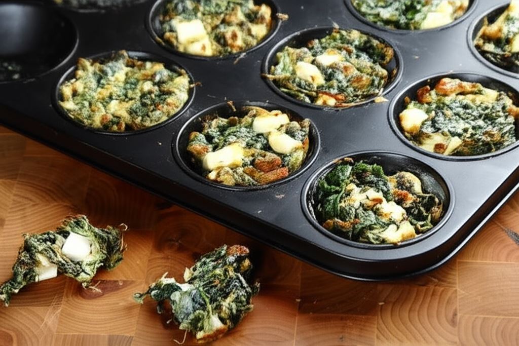Muffinki ze szpinakiem