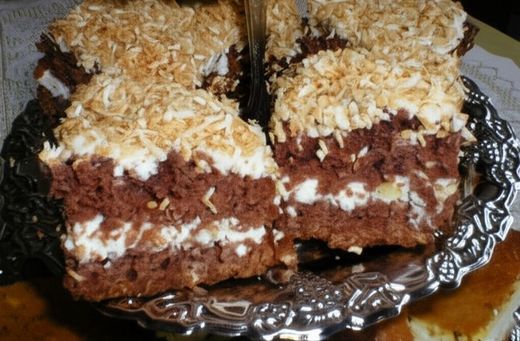 Murzynek z kremem bananowo-kokosowym